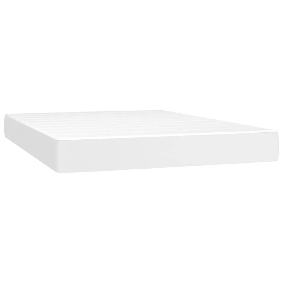 VIDAXL vidaXL Sommier à lattes de lit avec matelas Blanc 140x190 cm