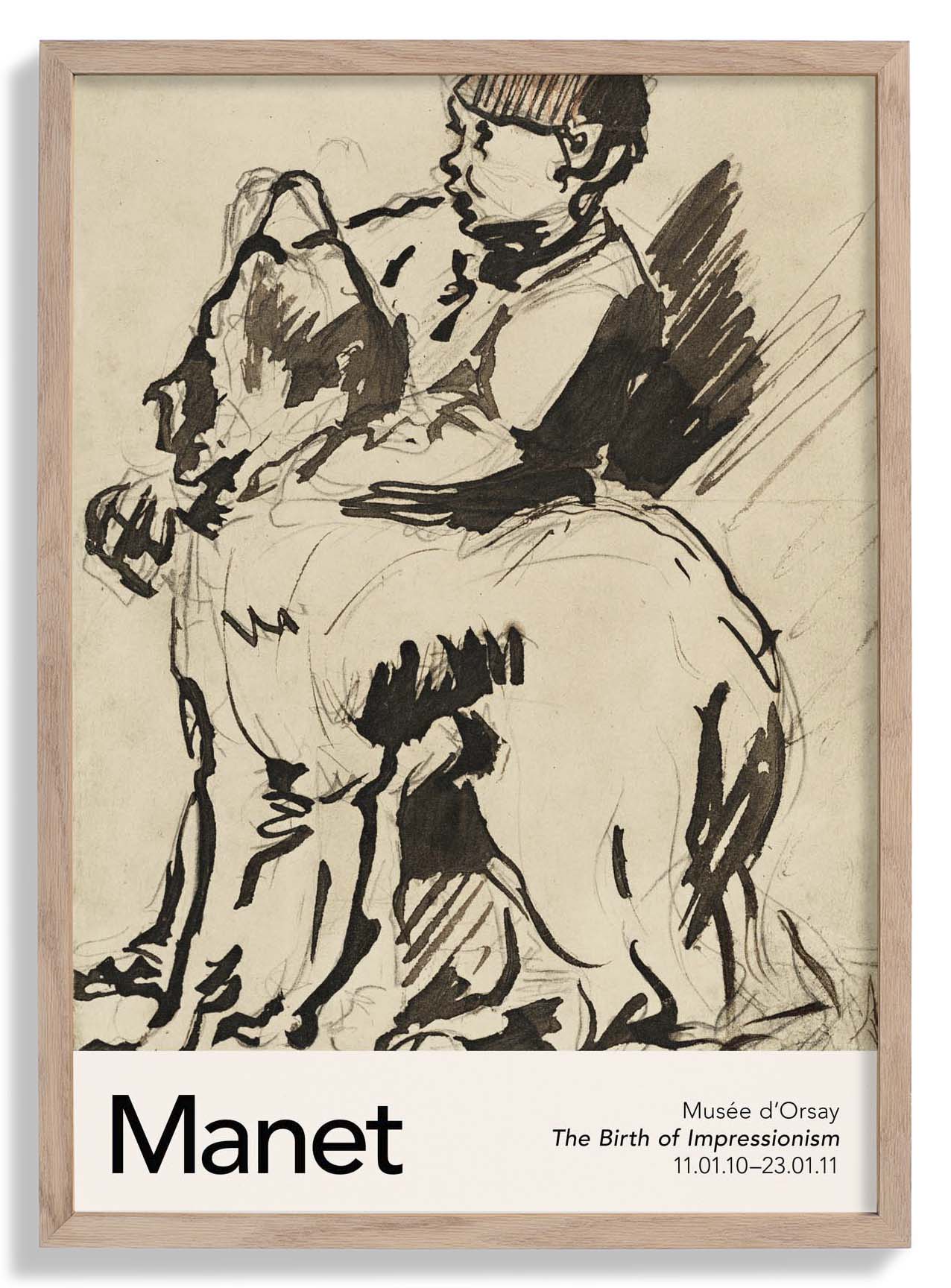 Ein Junge hält seinen Hund von Manet Ausstellung