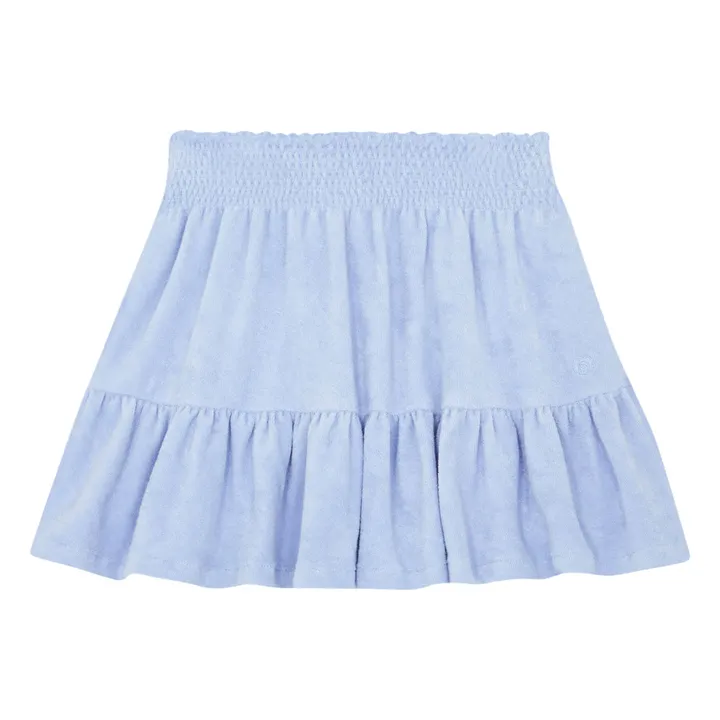 SMALLABLE BASICS Jupe Courte Smock éponge Bio | Ice blue