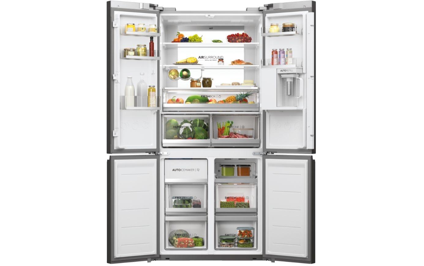 Foodcenter HCW7819EHMP Beidseitig<br>Kombigerät mit Kühlschrank oben und Gefrierteil unten