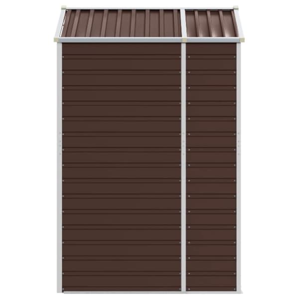 vidaXL Hageskur brun 191x130x198 cm galvanisert stål