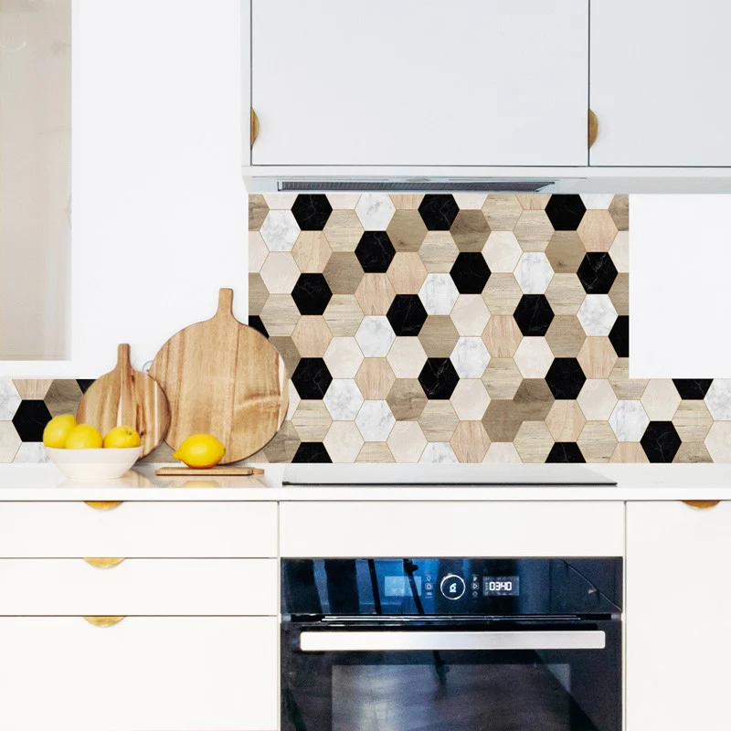 Crédence cuisine Fond de hotte ALU L 60xH 70cm - MIX & BLACK 99deco