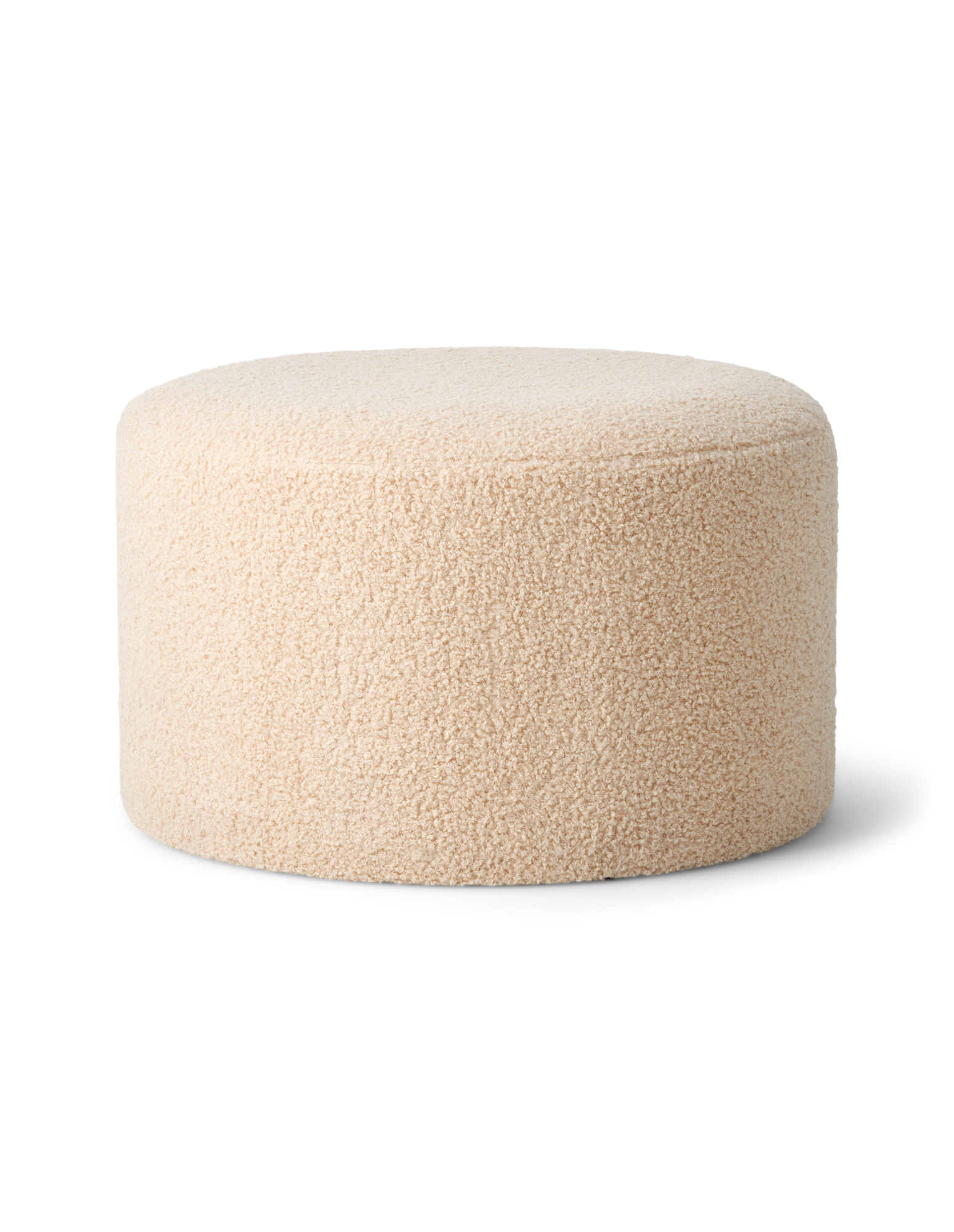 Puf i teddystof | Polyester. 30 x 50 cm. | Off White