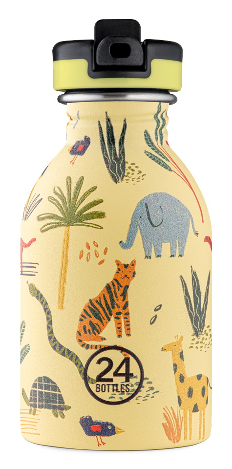 24 Bottles - Kids Collection - Drikkedunk med sportslåg 250 ml Jungle Friends