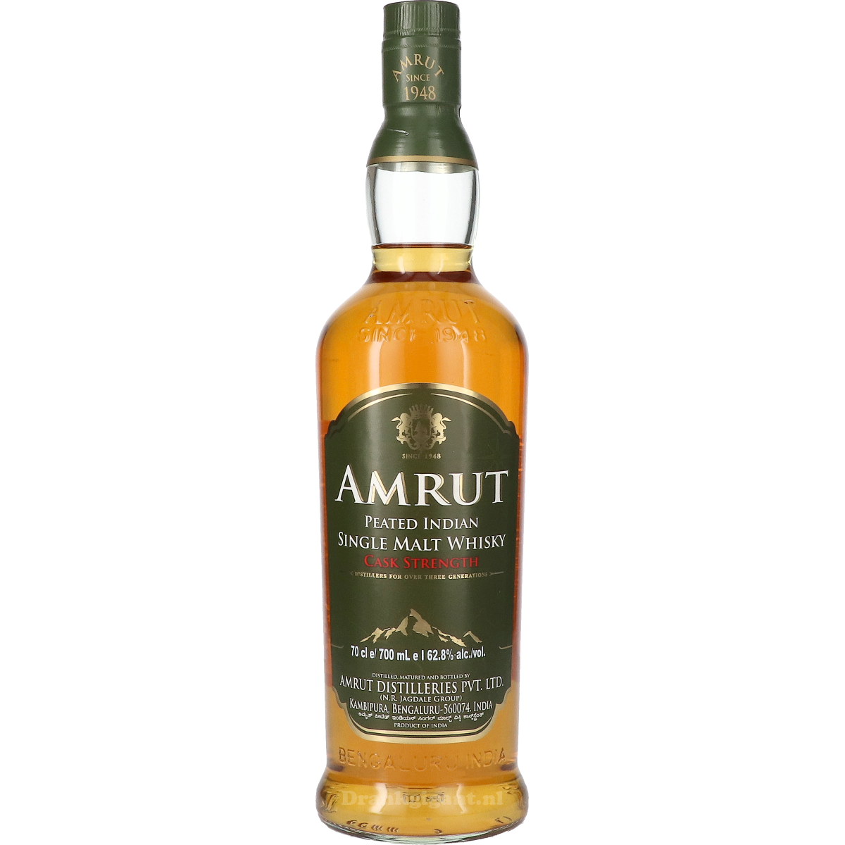 Amrut Peated Indian Cask Strength 62.8% 70 cl