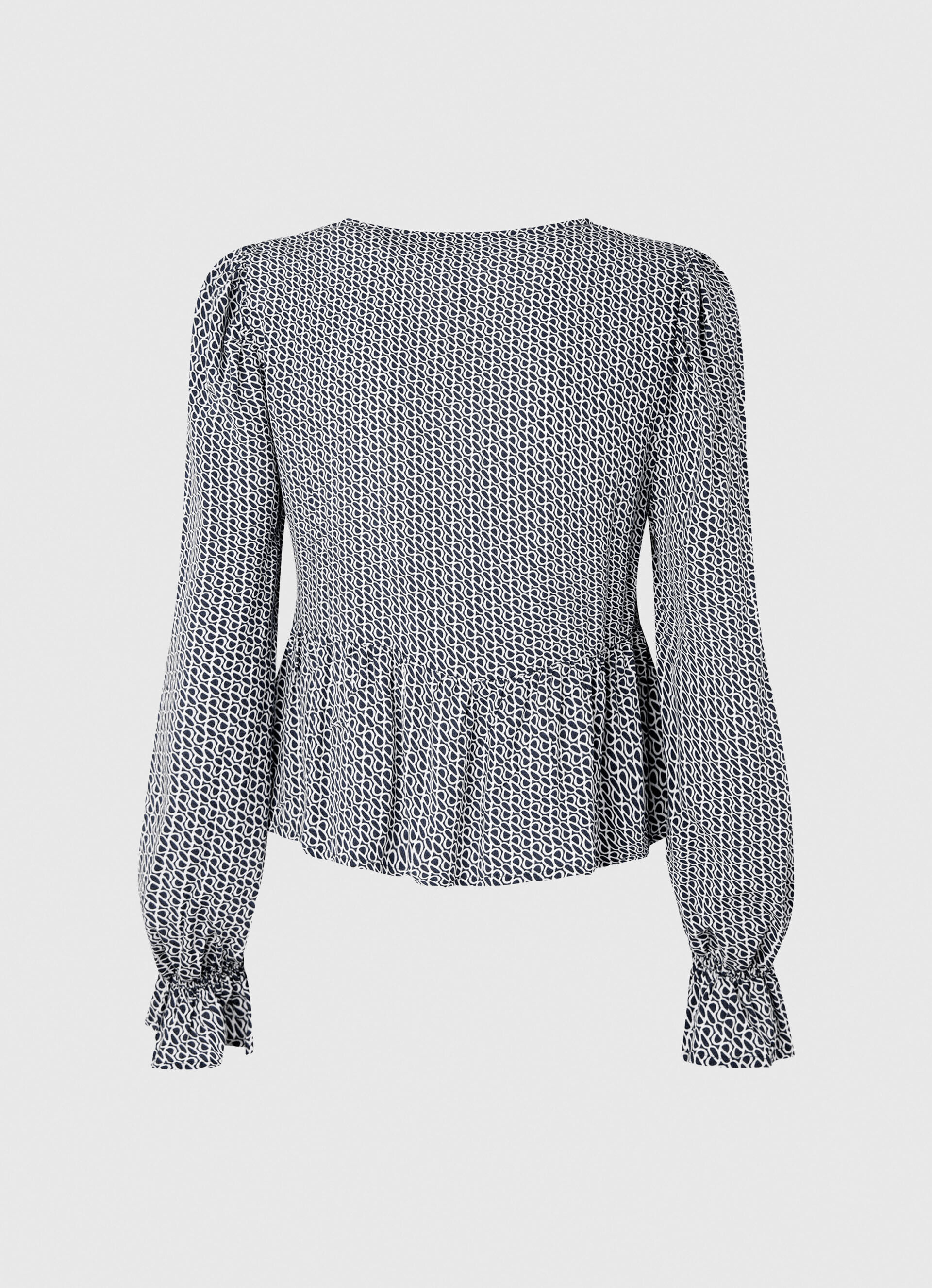 Blusa com estampa de logotipo por toda a peça - multicolorida