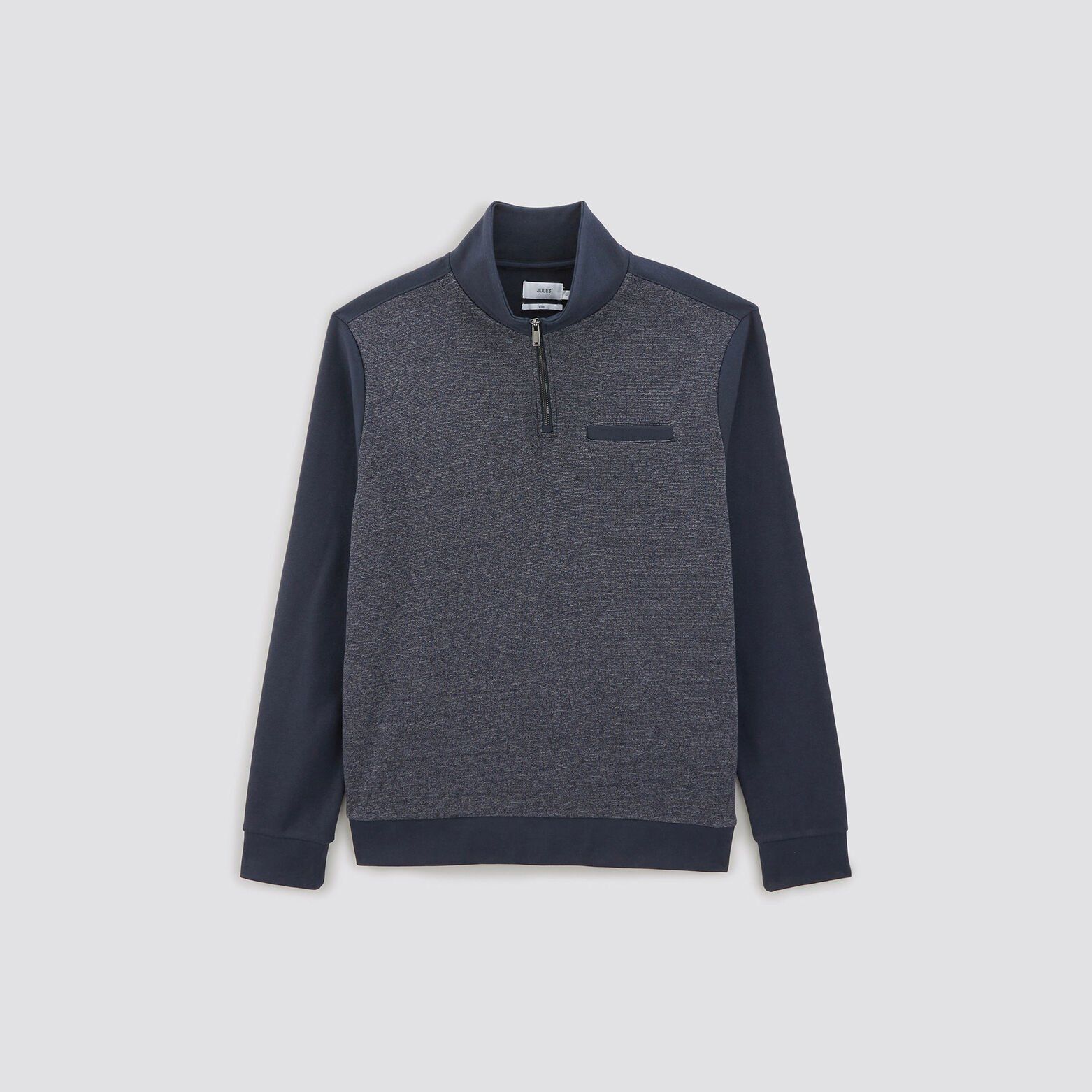 Sweat col montant Bleu foncé