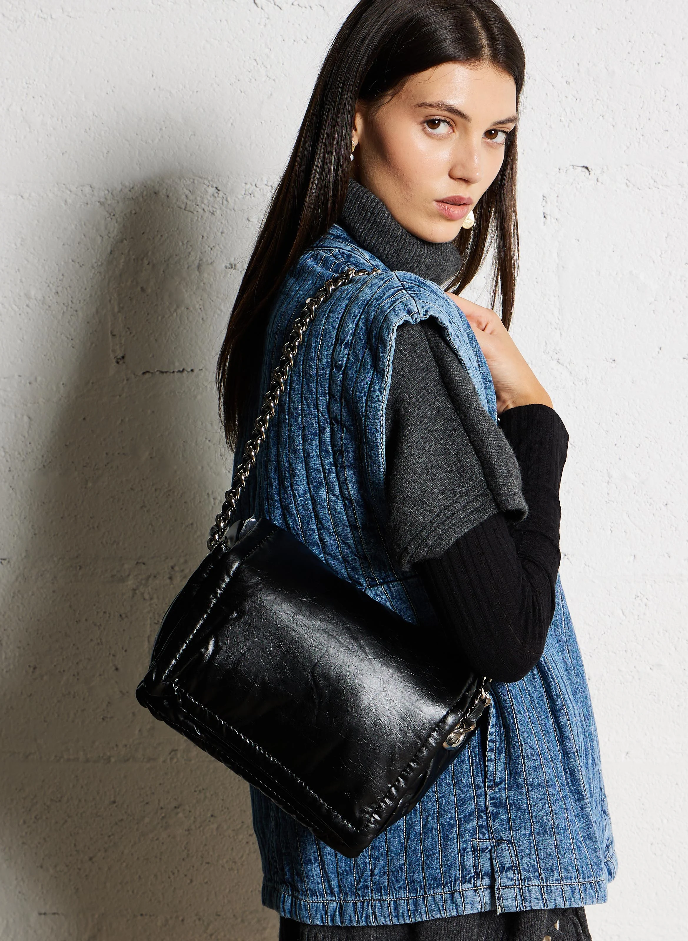 Sac à main puffy | Noir