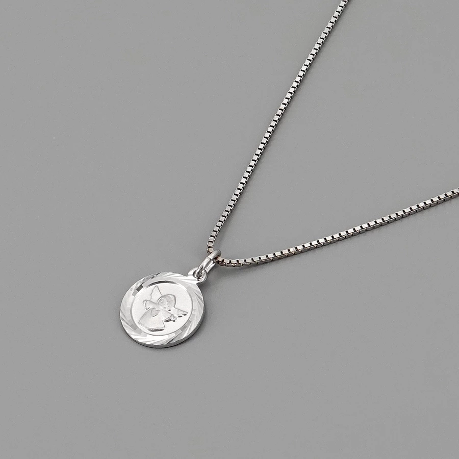 trendor Mädchen-Halskette Schutzengel 925 Silber silver