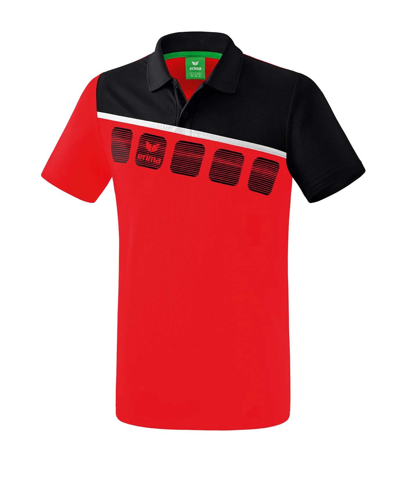 Erima 5-C Poloshirt Kids Rot Schwarz