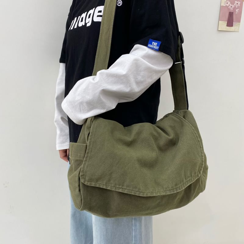 Minafox - Canvas flap crossbody tas