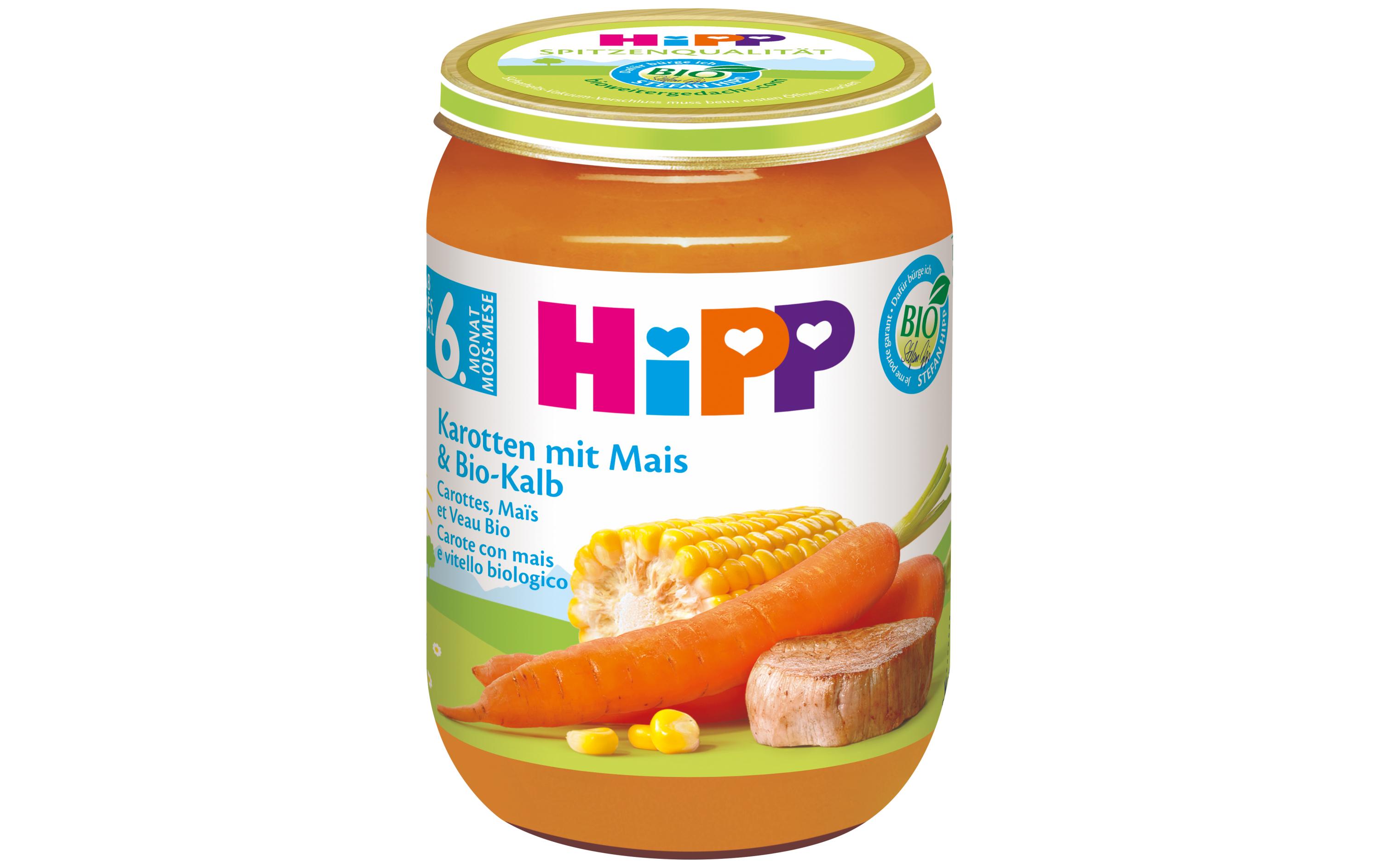 Menü Karotten mit Mais & Bio-KalbMenü, Karotten mit Mais & Bio-Kalb, 1 x 190 g