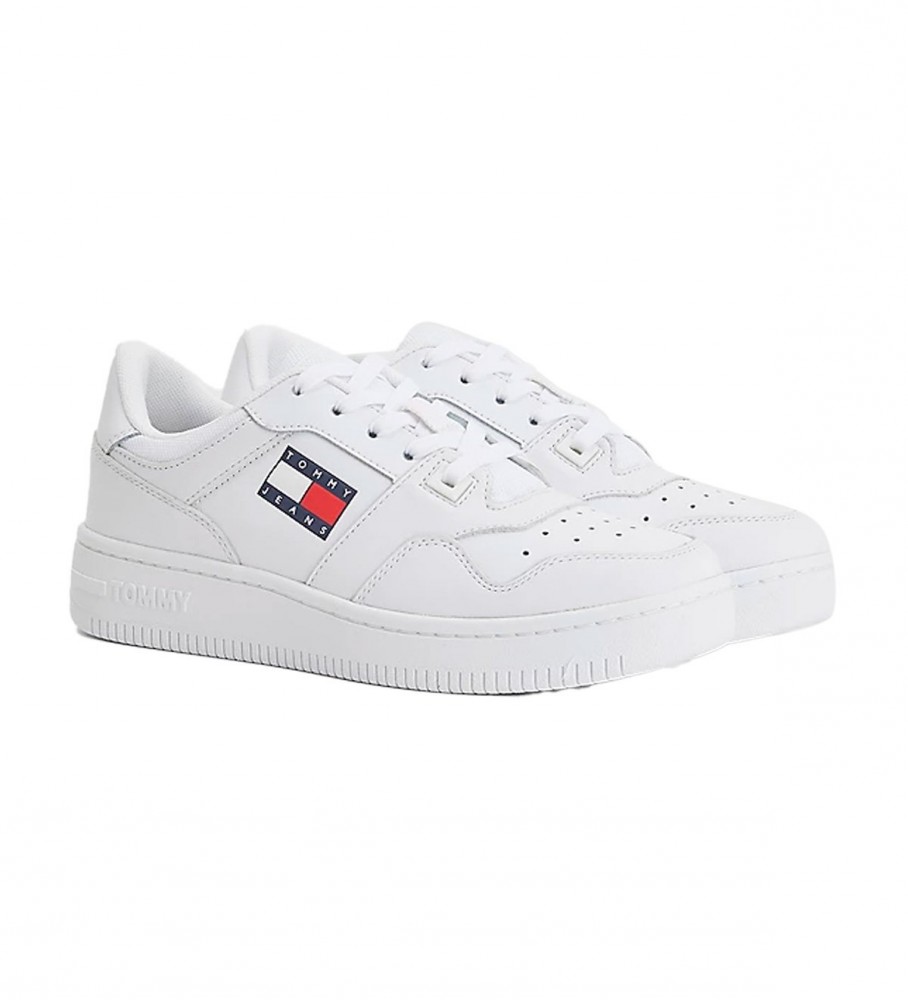 Tênis Tommy Jeans Retro de Couro Branco