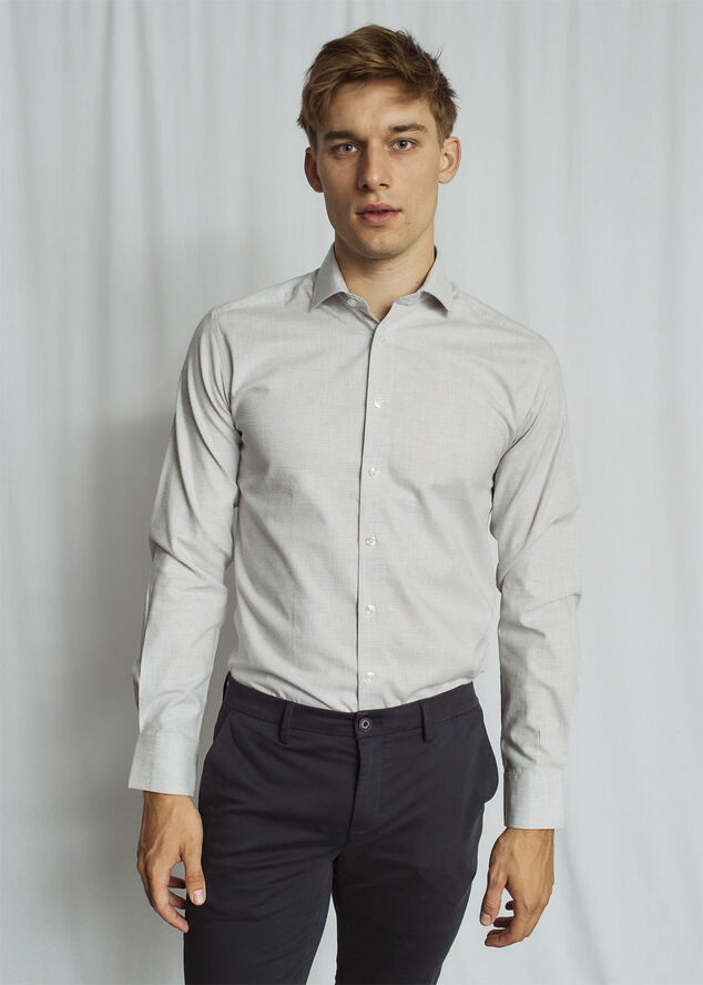 Bruun & Stengade BS Horford Slim Fit Shirt Grey