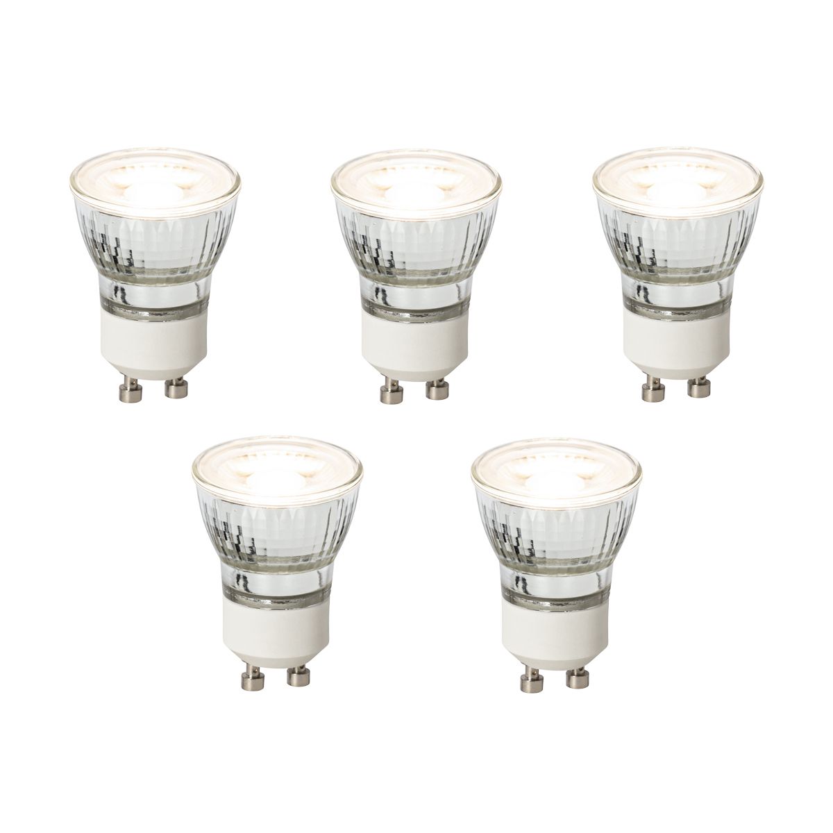 Set van 5 GU10 dimbare LED lamp 35 mm 4W 200 lm 3000K