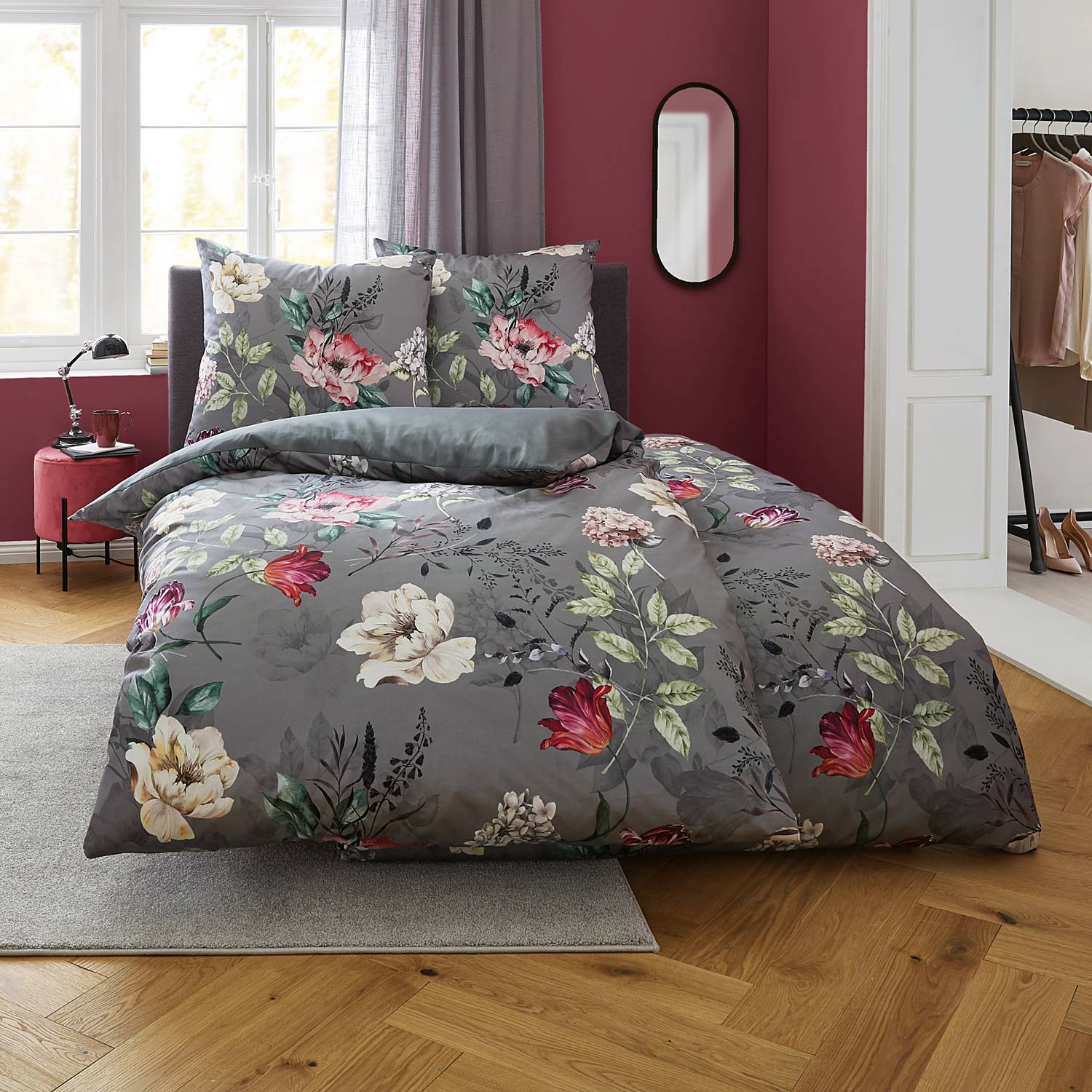 Kleine Wolke Mako-Satin Wendebettwäsche 