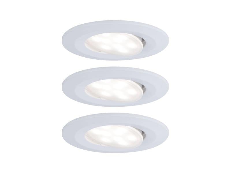 Paulmann Einbauspot LED Calla Basisset, 3 x 6W, 4.000K, Wei Spotleuchte zur Deckenmontage