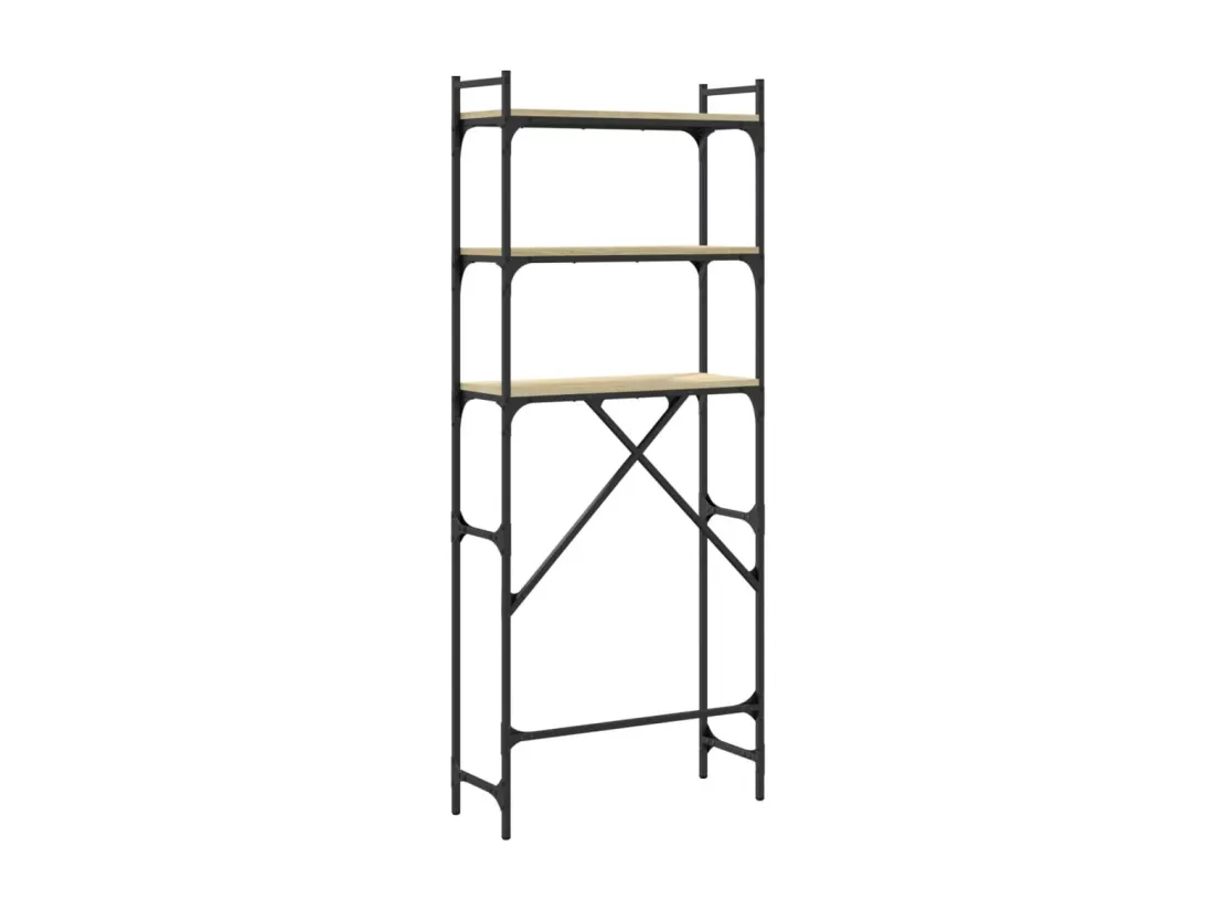 Étagère de lave-linge chêne sonoma 67x25x163 cm bois ingénierie