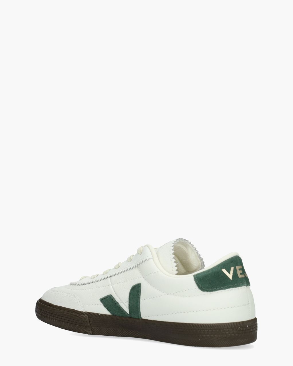 Veja Panenka Leather Wit/Groen Damessneakers