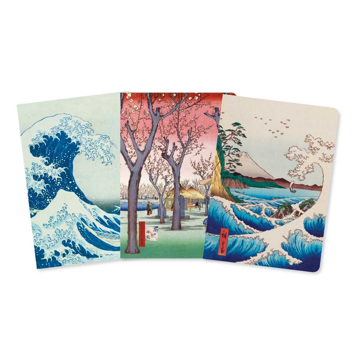 Japanese Woodblocks Set of 3 Mini Notebooks - Mini Notebook Collections