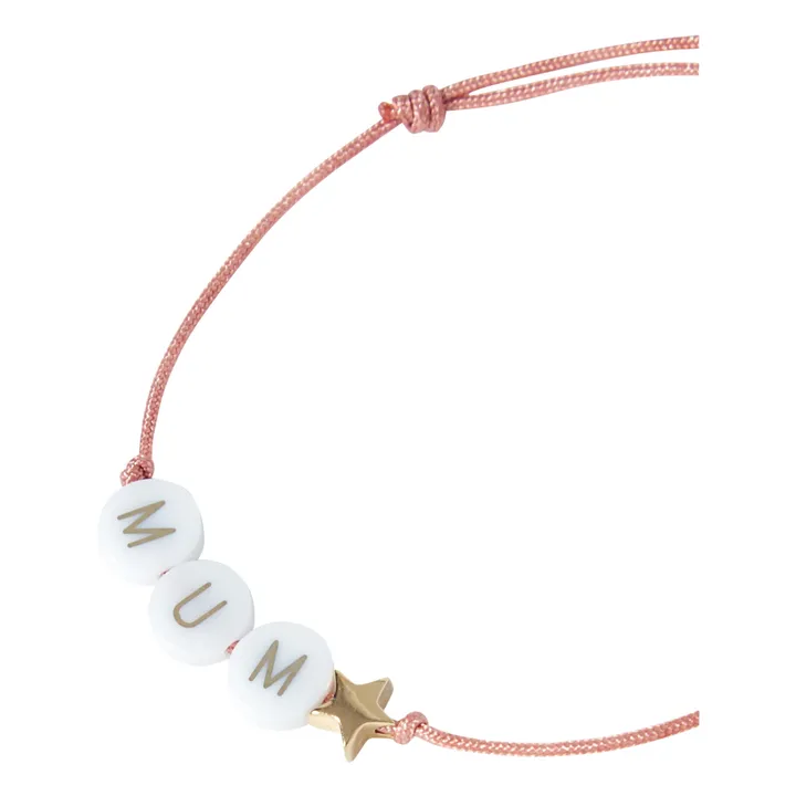 Bbuble Bracelet Mum Perles Céramique Bbuble x Smallable | Bois de Rose/Givré