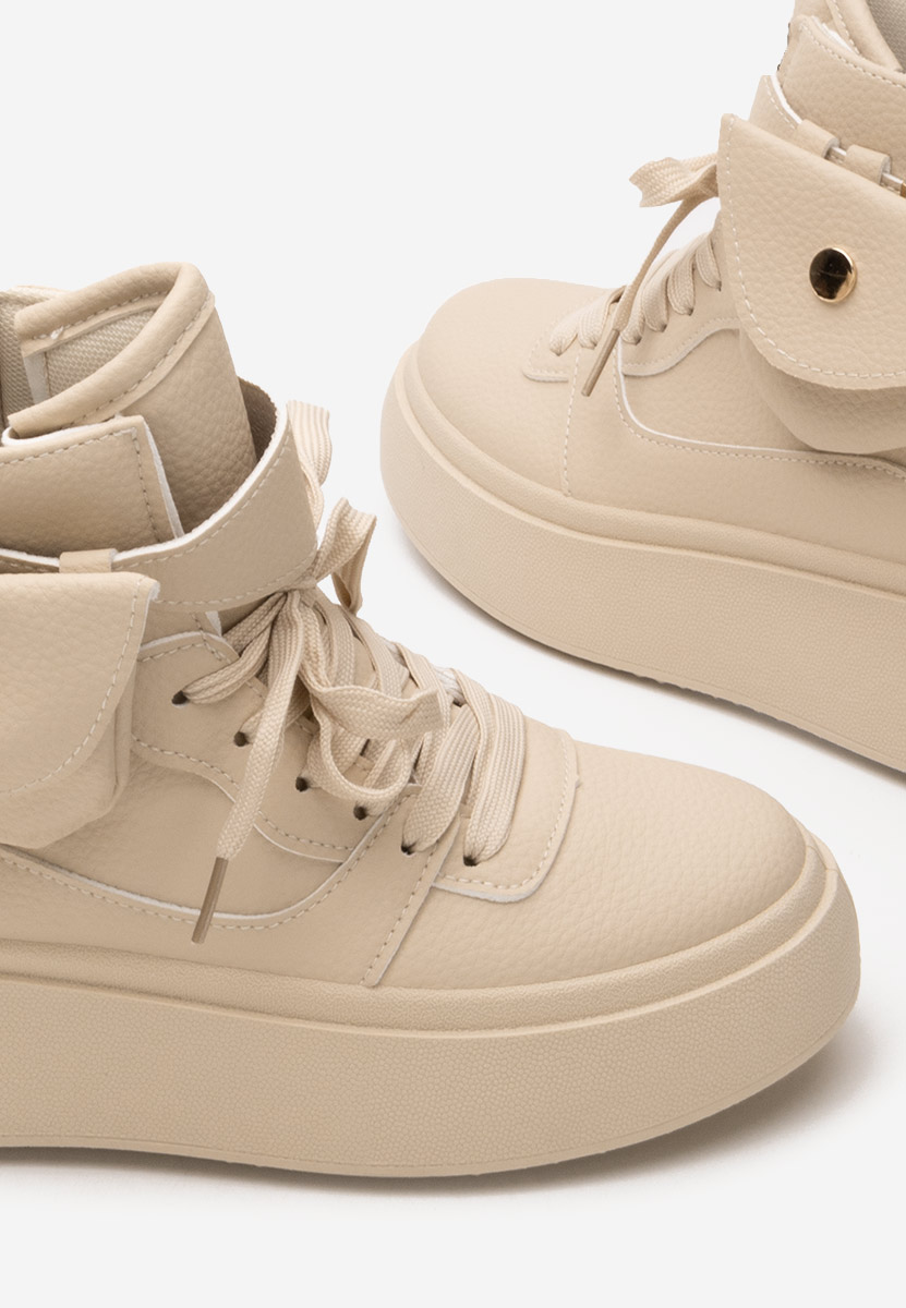 Baskets à plateforme beige Kandice