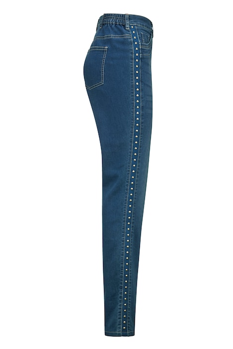 Jeans, Straight Fit, Ziernieten, 5-Pocket
