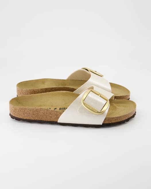 Birkenstock Madrid Big Buckle Pantoletten in Beige