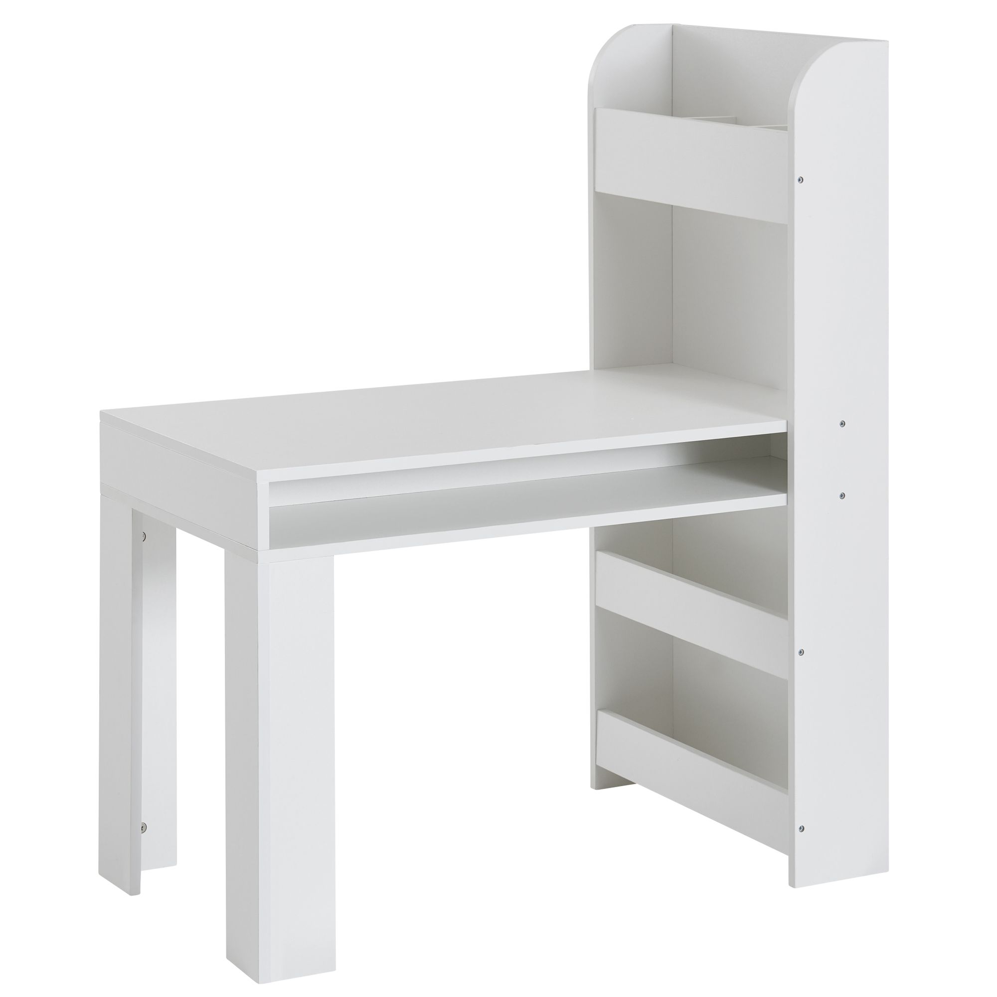 Kinderschreibtisch FineBuy Weiß 90x50x110 cm Schülerschreibtisch Tisch mit Regal