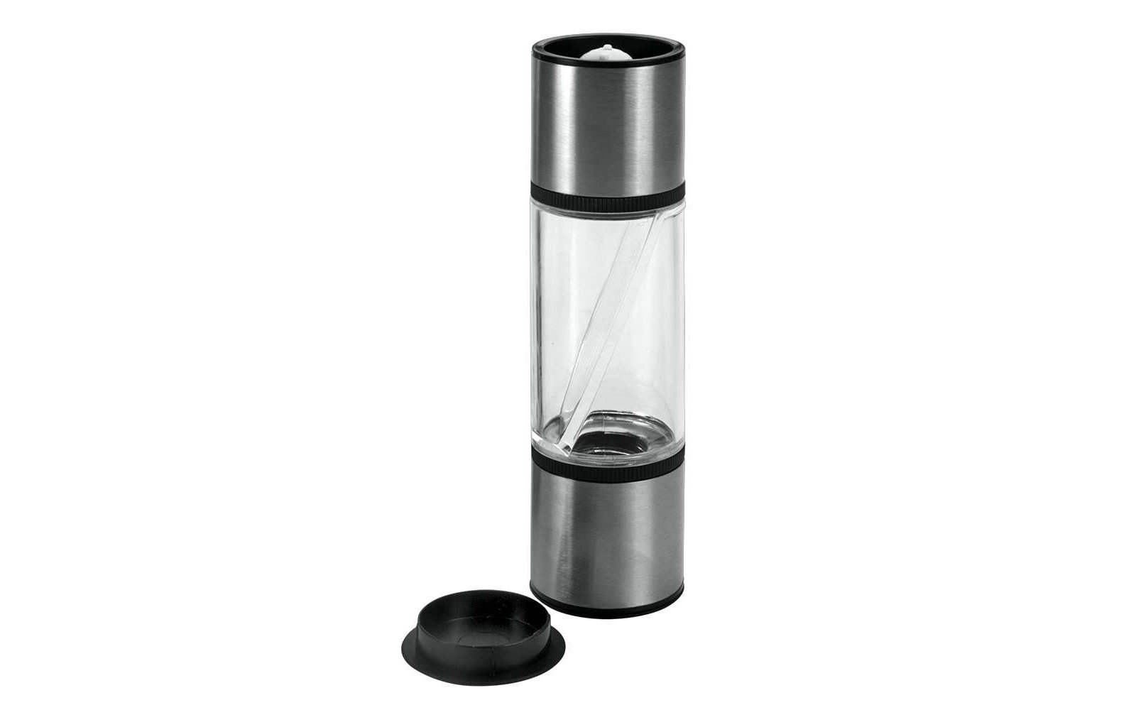 Metaltex Duo Salz- und Gewürzmühle silber / schwarz