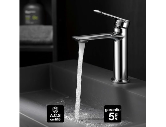 IMEX PRODUCTS - Robinet mitigeur de lavabo anti-calcaire bas chrome imex ura...