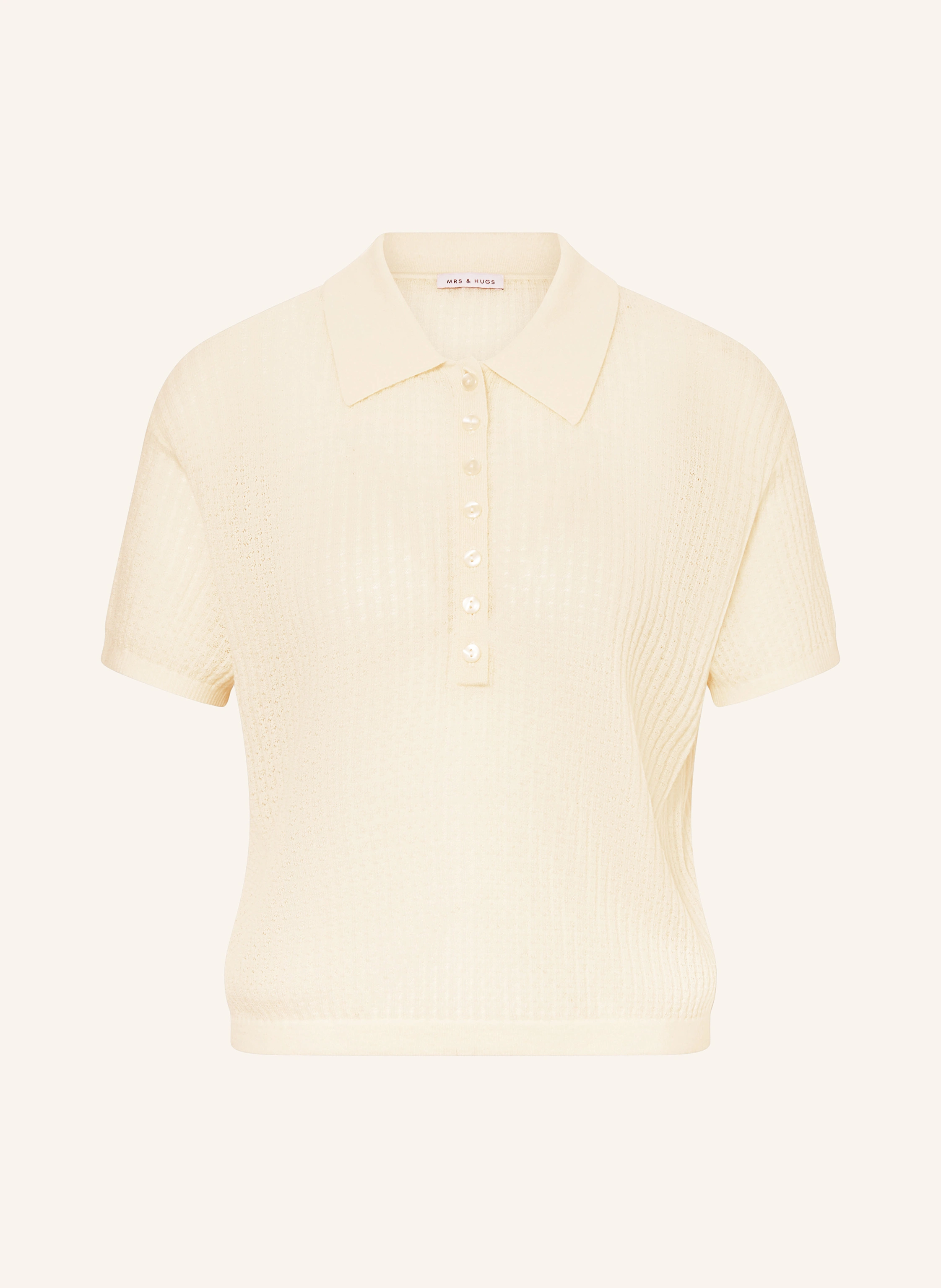 MRS & HUGS Strick-Poloshirt mit Cashmere