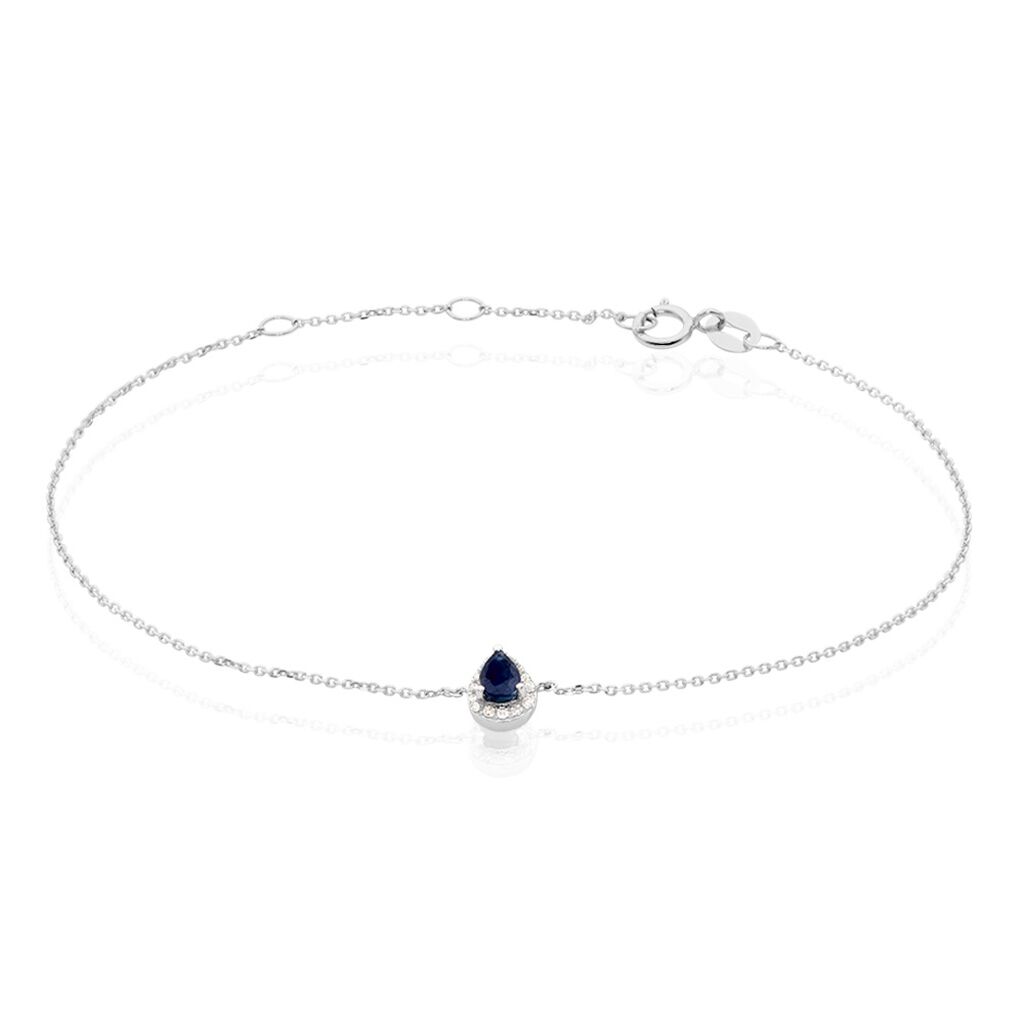 Bracelet Juliettina Or Blanc Saphir Et Diamant