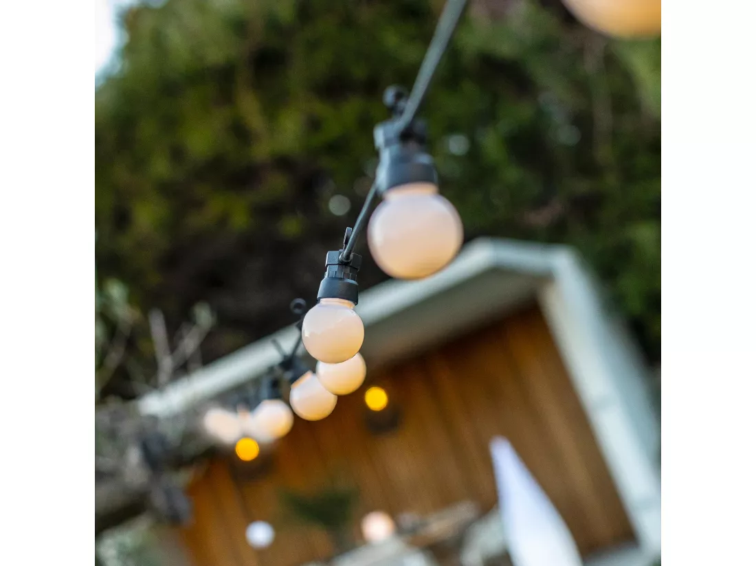 Guirlande solaire 10 globes PARTY MILKY SOLAR Blanc Plastique 5.7M