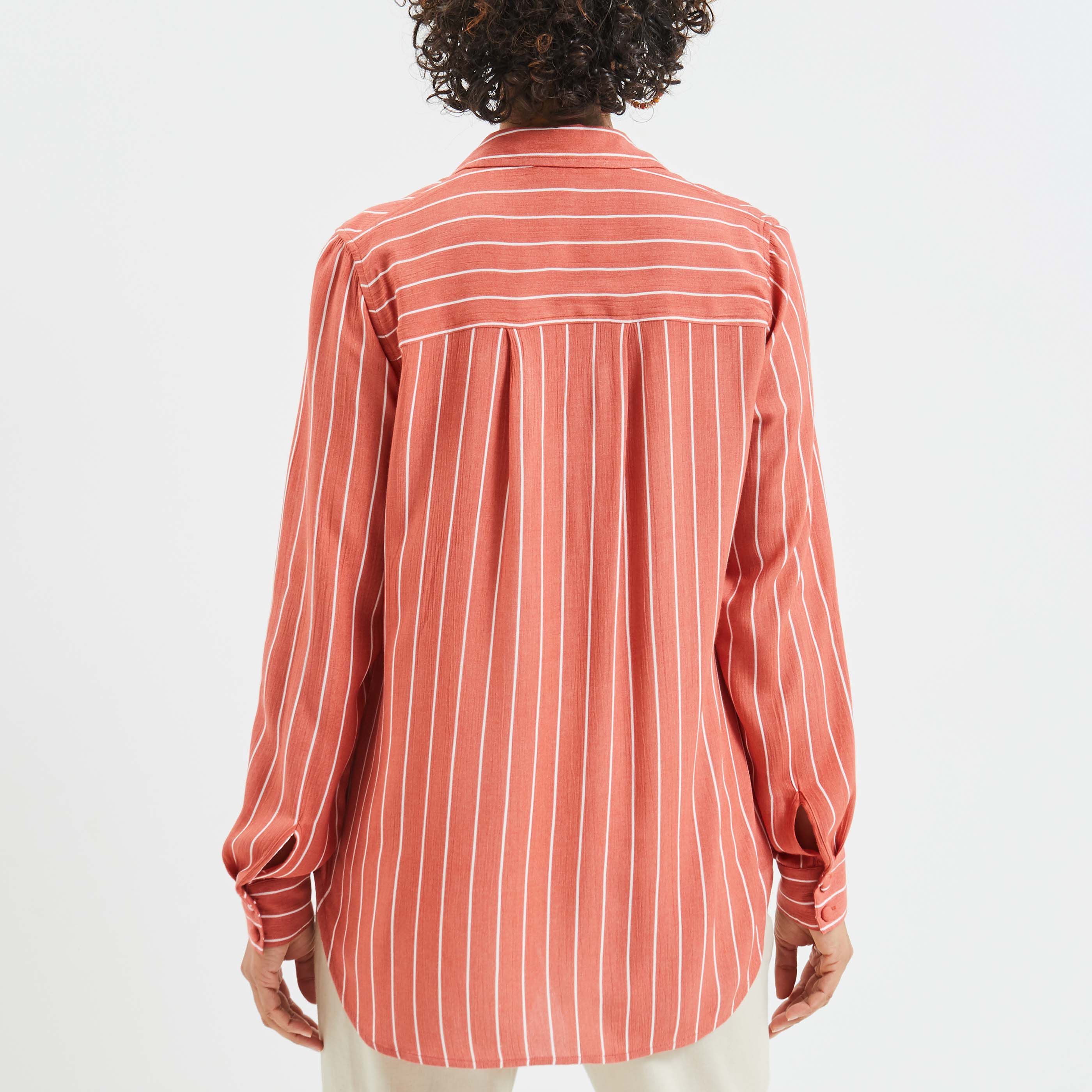 Chemise rayée femme - CAMEL