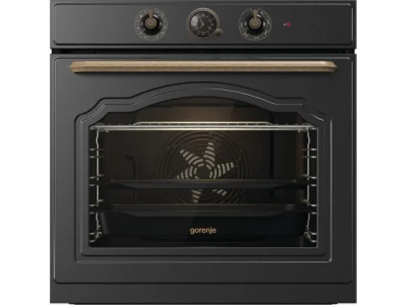 Gorenje Classic BOS67371CLB - Ovn - til indbygning - niche - bredde: 56 cm - dybde: 55 cm - højde: 59 cm - med selv-rengøring - Klasse A - mat sort