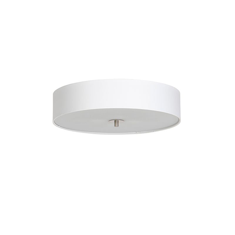 Landelijke plafondlamp wit 50 cm - Drum