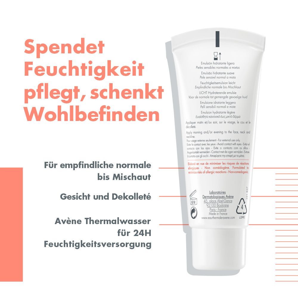 Avène Hydrance leicht Feuchtigkeitsemulsion - intensive Feuchtigkeitspflege