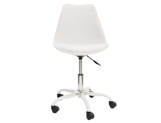 THE HOME DECO FACTORY - Chaise de bureau à roulettes design kiruna - blanc
