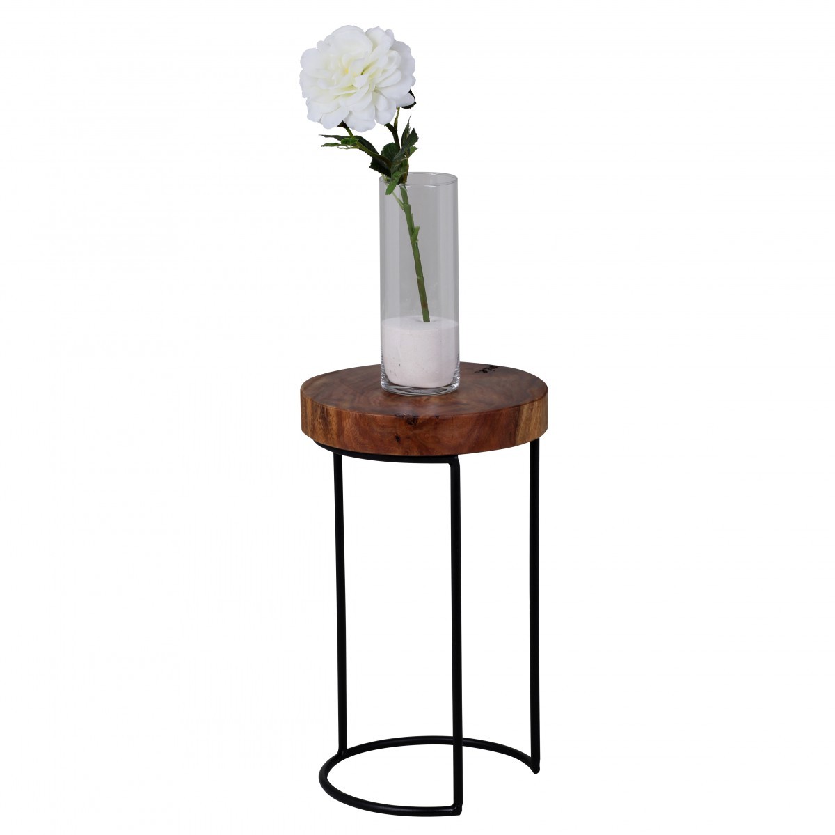 Beistelltisch - braun gebeizt - Sheesham massiv - 28 cm breit