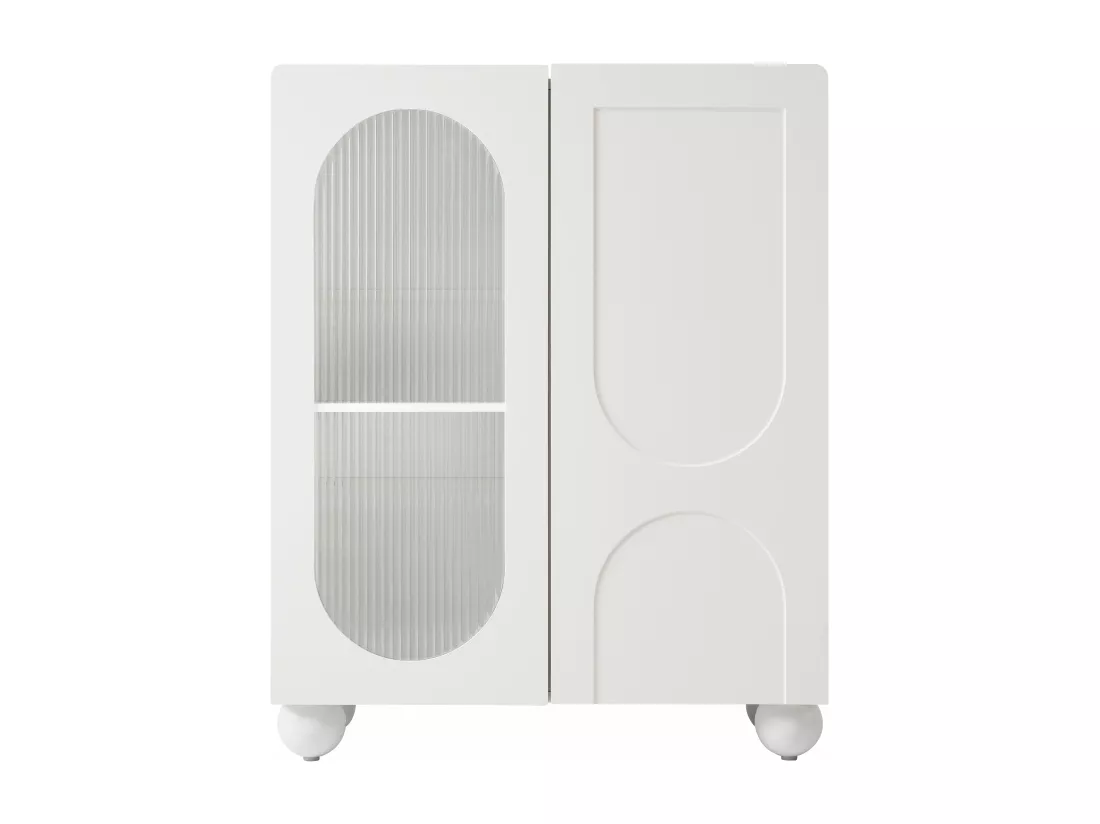 Armoire de rangement blanche de style scania,d80cm×h99cm