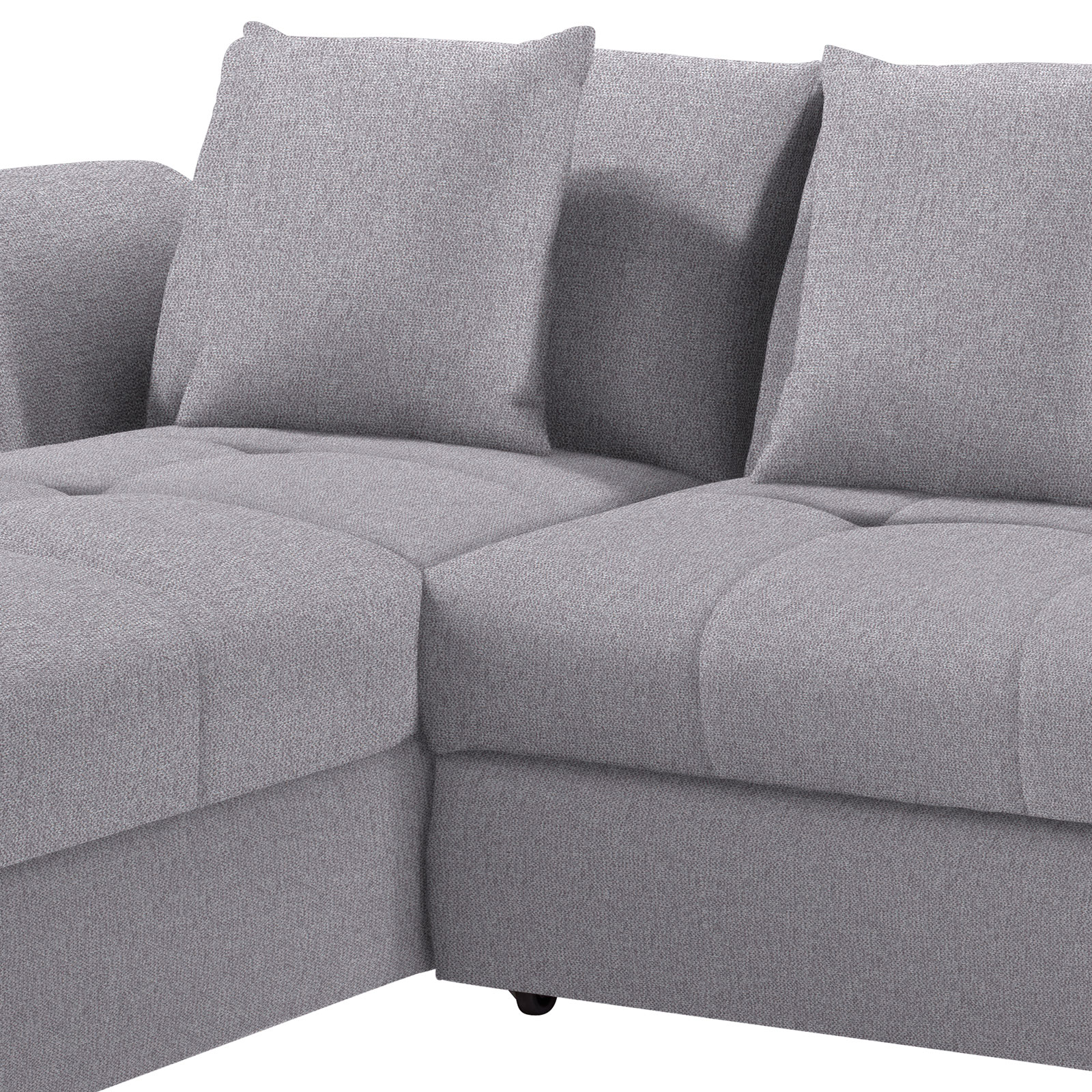 Ecksofa - grau - Liegefunktion - Recamiere links