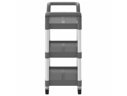 VIDAXL - Chariot à 3 niveaux gris 77x34x72 cm aluminium