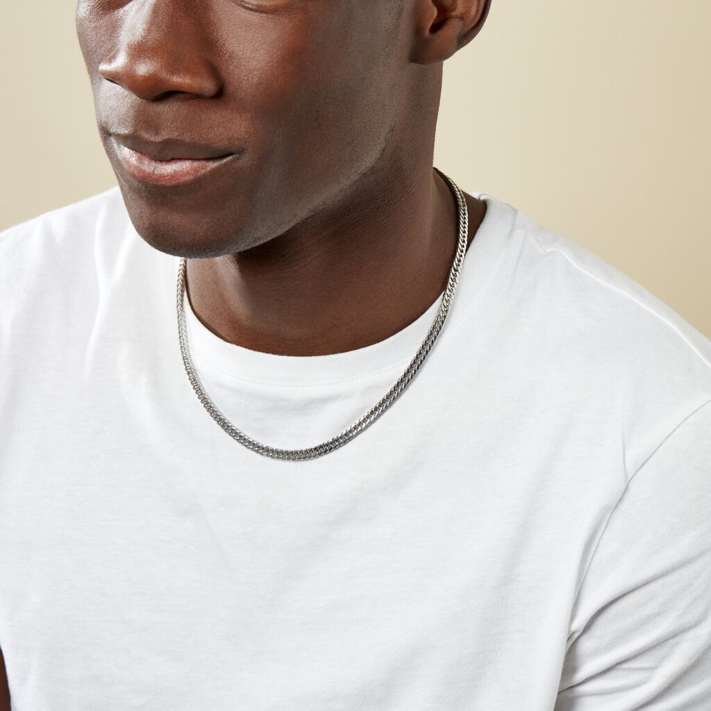 Collier Quentin Acier Blanc