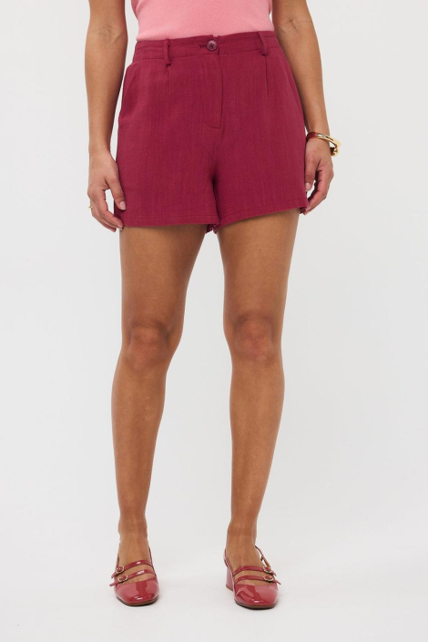 Ydence rode dames korte broek