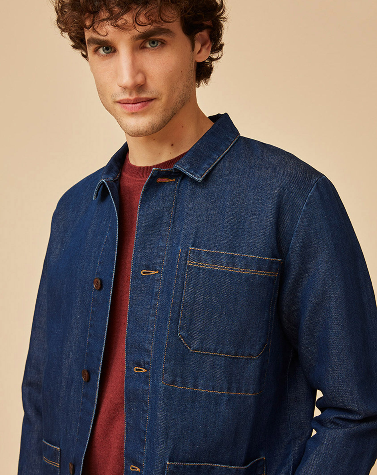 Harris Wilson Veste en Coton & Lin Brooklyn denim