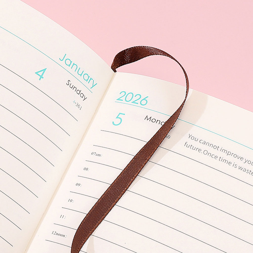 (1T/1S) 21x14cm Hard Cover Tages- und Monatsplaner Schüleragenda Zeitplanungssystem Wochenkalender 2025-2026 inkl. Sticker - Grün