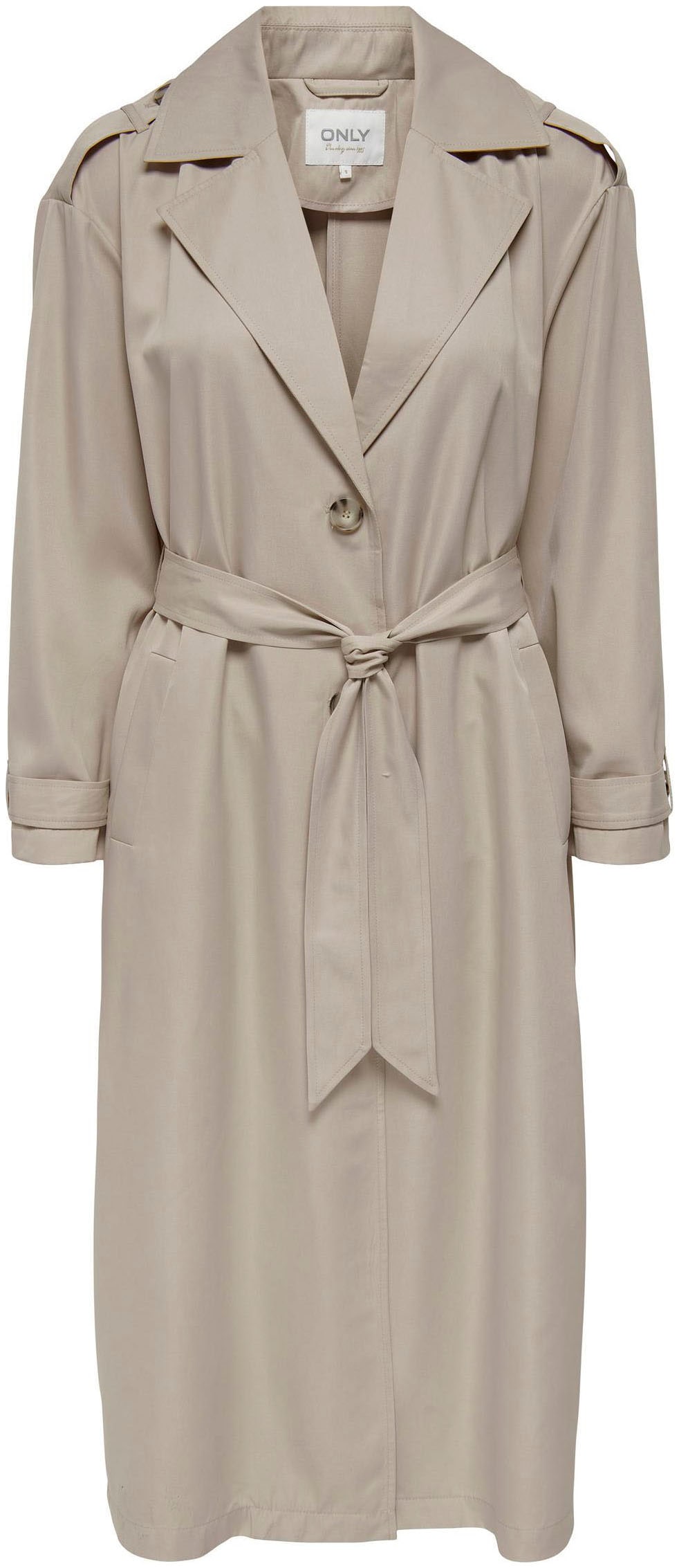 ONLY Trenchcoat »ONLLINE X-LONG TRENCHCOAT OTW NOOS«, mit Bindegürtel an der Taille - 2 Seitentaschen