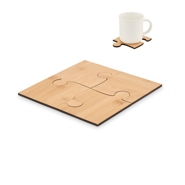 GiftRetail MO6796 - LEPY Lot de 4 sous-verres puzzle