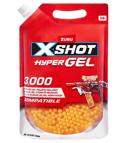 X-Shot Gelbälle - Hyper Gel - 3000 st. - Refill Packung